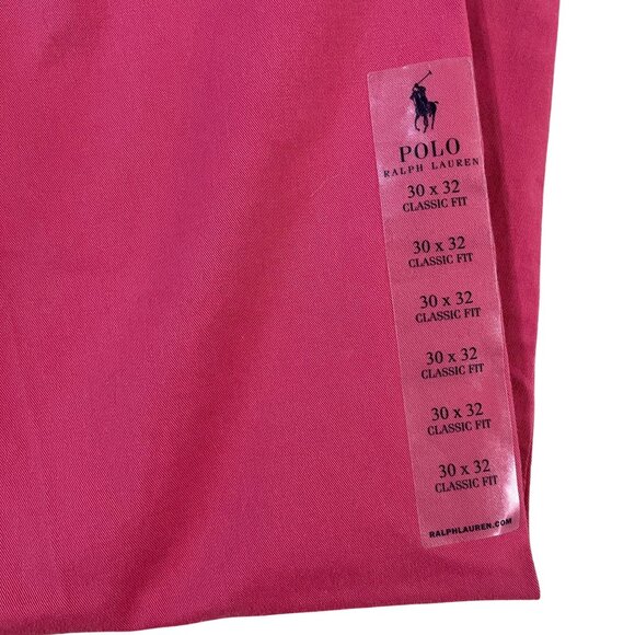 New Polo Ralph Lauren Chino Pants Stretch Classic Fit Men's 30x32 Pink Twill - Picture 6 of 7